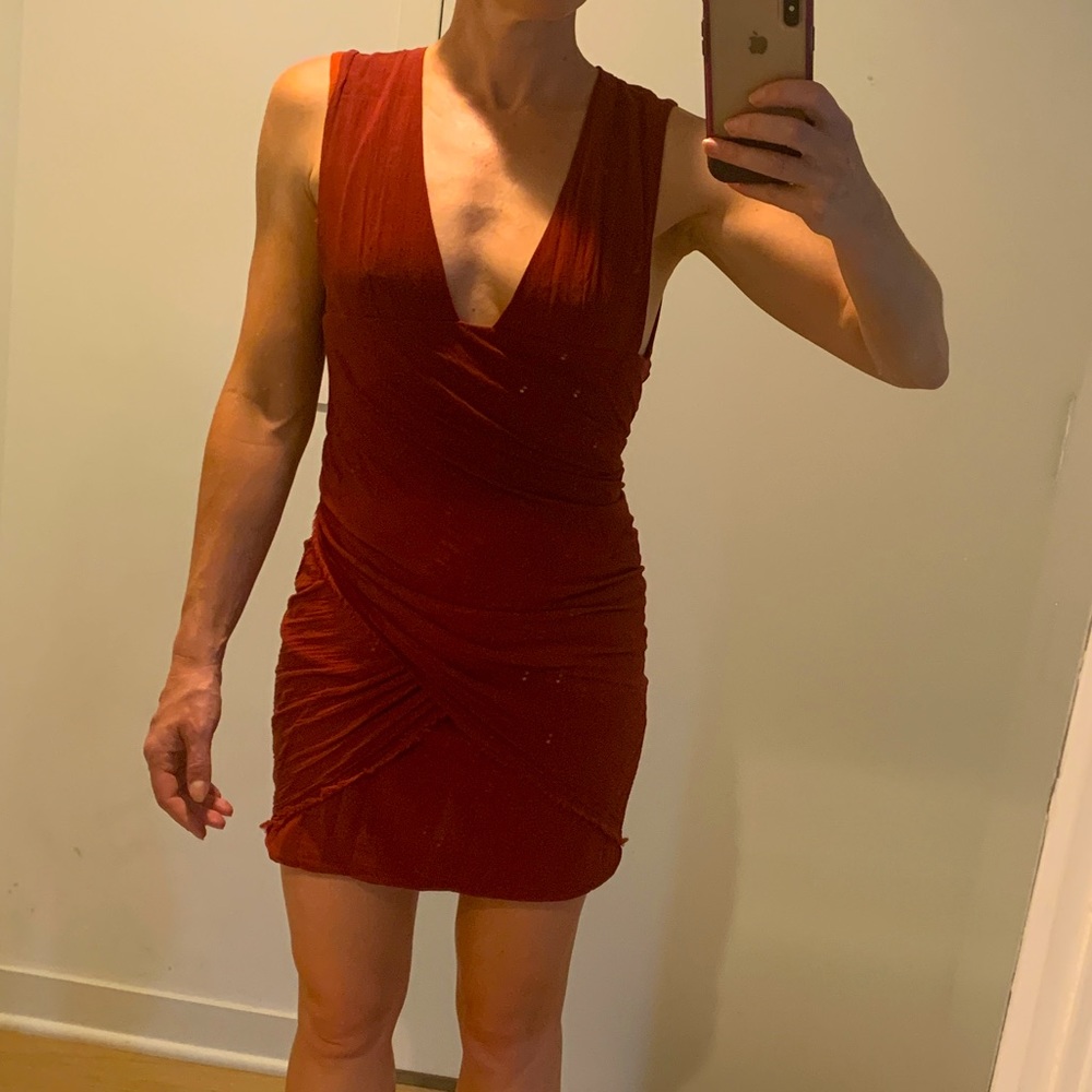 Isabel Marant Plunge Neck, Mini Dress